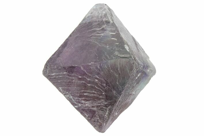 Purple and Green Banded Fluorite Octahedron - China #164573